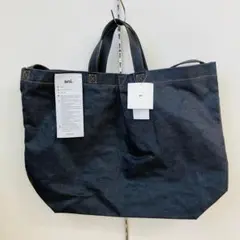 【タグ付未使用】ani. 綿デニム コーティング タックバッグ 大 2way