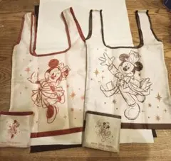 ディズニー　ミッキー＆ミニー ランド40周年デザイン エコバッグ 2点セット☆