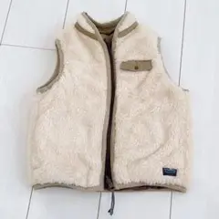 BREEZE フリース ベスト リバーシブル 110cm カーキ
