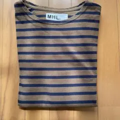 MHL. ストライプ 長袖Tシャツ ブラウン /ネイビーのサムネイル