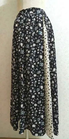 【any SiS】フラワープリント フレアスカート