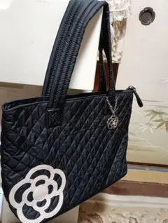 クレイサスブラックキルティングトートバッグ