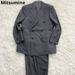 ミツミネ ダブルジャケット セットアップ AB4 シルク混 グレー 背抜き