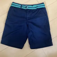 ポロラルフローレン キッズ 半ズボン 150 紺　ストライプベルト付き