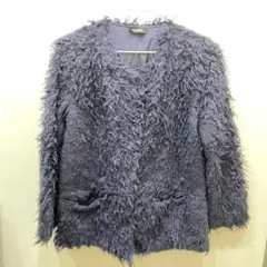 sh3434 マックスアンドコー　Max&Co フリンジダークブルージャケットのサムネイル