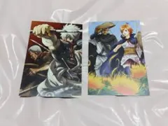 次郎長　坂田銀時　銀魂　イラストカード　2枚セット