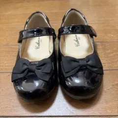 17㎝　フォーマルシューズ　ブラック　リボン付き