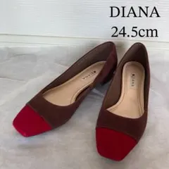 【美品】DIANA ダイアナ レディース パンプス スエード24.5cm