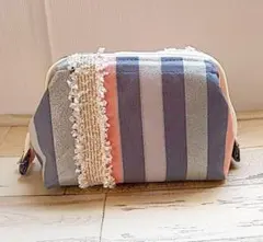 コスメ ポーチ ワイヤー口金 ハンドメイド