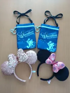 ☆ディズニー　カチューシャ＆バケーションパッケージパスケース　セット☆