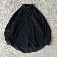 ユニクロ 90s UNIQLO corduroy shirt XL black