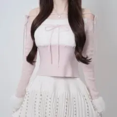 新品 Darich レースタイワンショルトップス ピンク - メルカリ