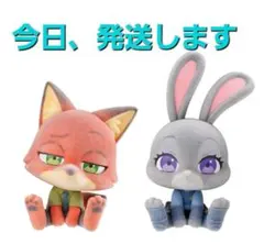 おまけ付きズートピア　未開封モフきゅんおすわりドール　ニック&ジュディセット