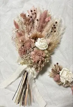 【再値下げ！】プリザーブドフラワー ブーケ・ブートニア セット