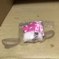 ピンク 水玉模様 ミトン ストラップ