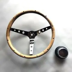ステアリングホイール GRANT クラシックウォルナット クロームスポーク