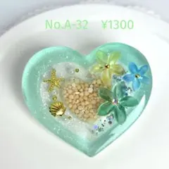 レジンヘアゴム ヘアアクセサリー ハート 海 パープル No.A-36 - メルカリ