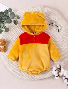 【新品未使用】プーさん着ぐるみ ロンパース80-90cm