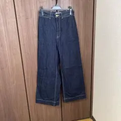 AZUL BY MOUSSY ダークブルー ワイドパンツ