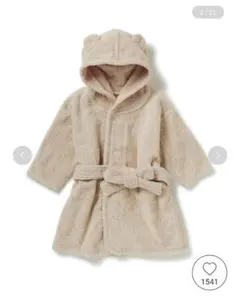 【値下げ】ジェラートピケ ベビー用タオルポンチョ ベージュ 新品