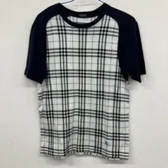burberry black label ノバチェック　tシャツ ネイビー　か6のサムネイル
