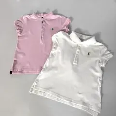 ポロ・ラルフローレン ポロシャツ2枚 まとめ売り（ピンク・ホワイト） 120cm