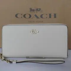 COACH コーチ 長財布ストラップ付 シグネチャー ロング ジップ C4451