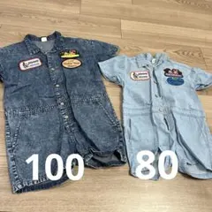 リトシー　ディズニー　オーバーオール　２枚セット