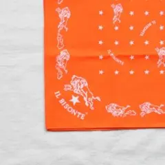 【新品】IL BISONTE　バンダナ ハンカチ　ビゾンテ柄 赤