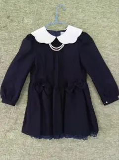 ネイビー フォーマルドレス 白い襟付き　ワンオーナー　USED