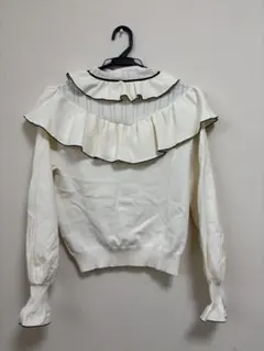 Lily Brown フリル付きニット