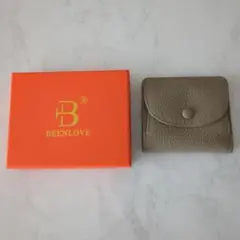 BEENLOVE 三つ折り財布 グレージュ