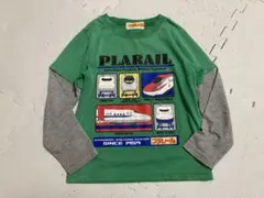 プラレール 長袖カットソー 120cm 新幹線 キッズ ロンT 電車　子供服　緑