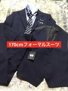 ネイビー フォーマルスーツ ベスト付き