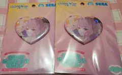 プロジェクトセカイ　プロセカ　キラキラビッグハート型缶バッジ　暁山瑞希2枚セット