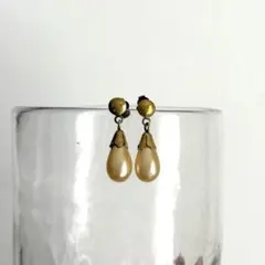 ヴィンテージ ドロップパール ピアス