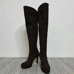 ESPERANZA ニーハイブーツ L 茶 美脚 厚底 未使用級 ロングブーツ