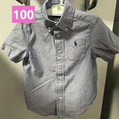 【美品】ポロ ラルフローレン 半袖シャツ 3T (100cm) ブルー