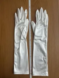 日本製サテンロングウェディンググローブ