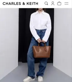 CHARLES & KEITH トートバッグ チョコレートのサムネイル