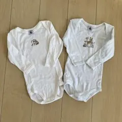 プチバトー ロンパース 18m 長袖 肌着 美品