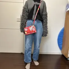 passage mignon 花柄ショルダーバッグ 赤のサムネイル