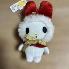 マイメロディ ラメリボン マスコット チャーム ドール 赤 レッド ぬいぐるみ