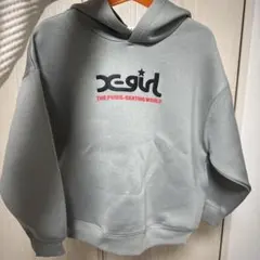 x-girl フード付きパーカー グレー