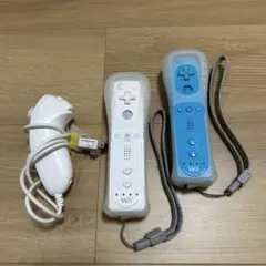 Wii リモコン モーションプラス コントローラー ブルー、ホワイト ケース