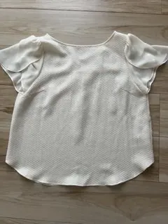 IENA SLOBE アイボリーフリルスリーブブラウスused