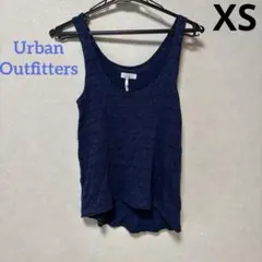 Y2K 平成ギャル ブルー ハイロー タンクトップ XS キラキラなボーダー柄のサムネイル
