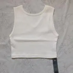 【新品タグ付き】JEANASIS リブクロップドタンク ホワイトのサムネイル