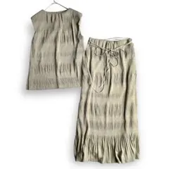 ミラオーウェン セットアップ マジョリカプリーツスカート ノースリーブ