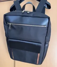 ポールスミス　ブラック本革＆ナイロンリュック